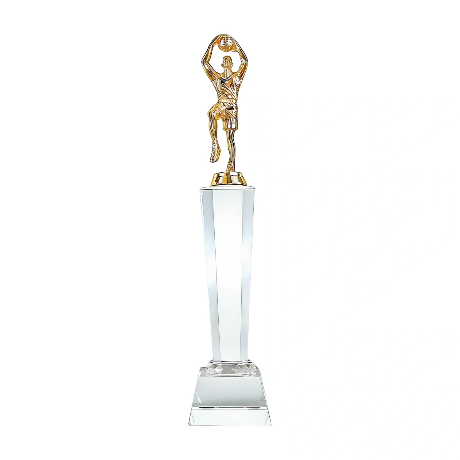 Custom Gold Basketball Player Crystal Trophy for Tournaments by SmallOrders