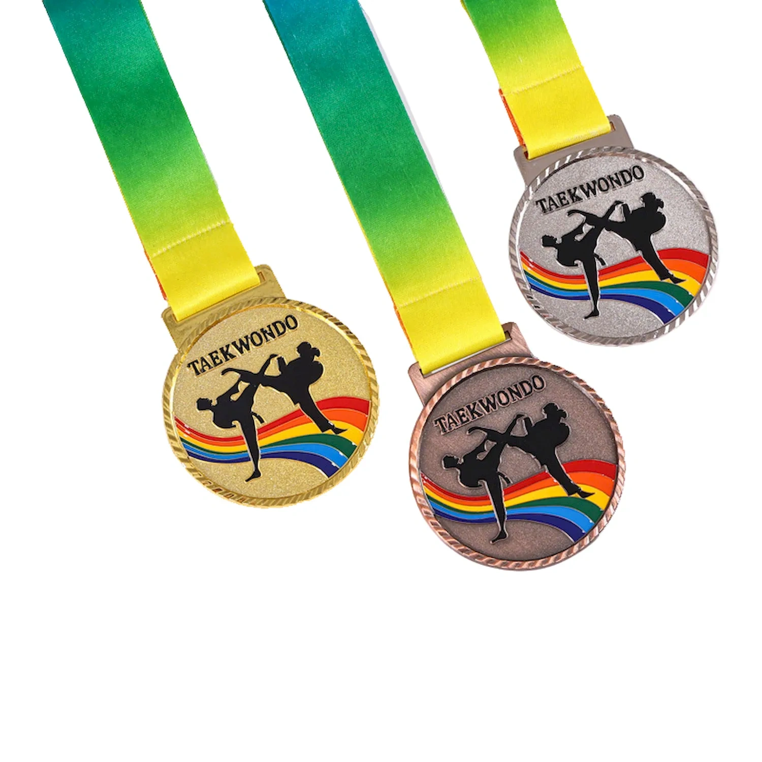 Bulk Wholesale Taekwondo Medals Gold Silver Bronze Set for Tournaments SmallOrders