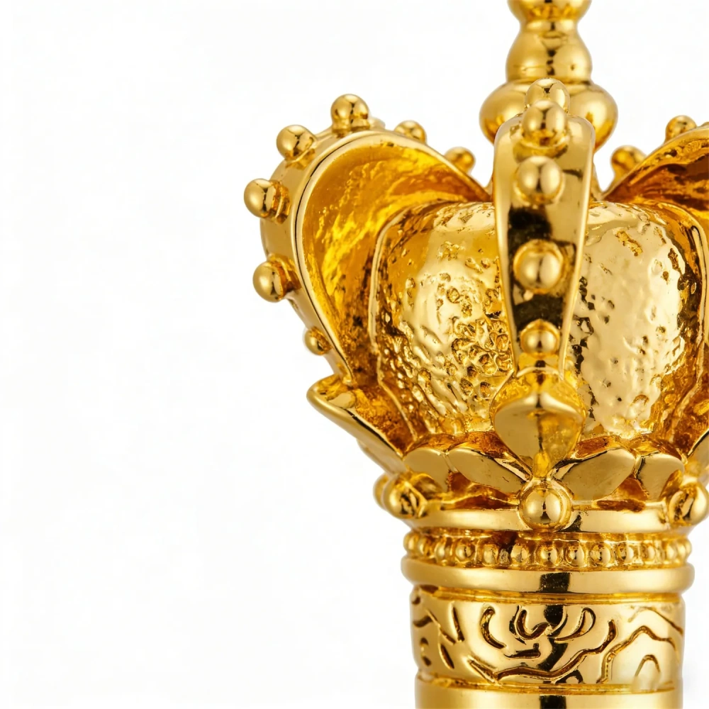 Elite Gold Crown Corporate Award Trophy - Custom Logo
