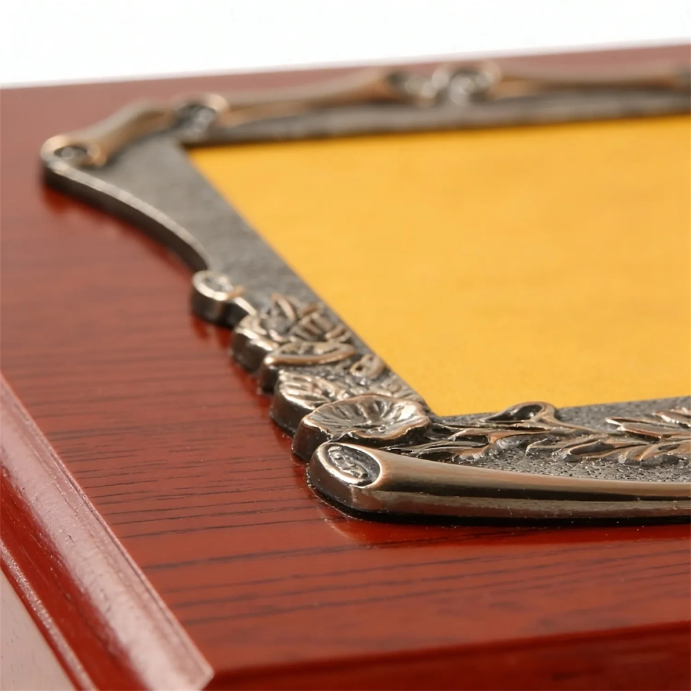 Vintage Scrollwork Rosewood Award Plaque - Supplier