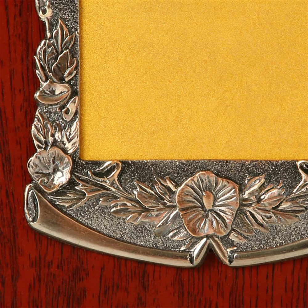 Vintage Scrollwork Rosewood Award Plaque - Supplier