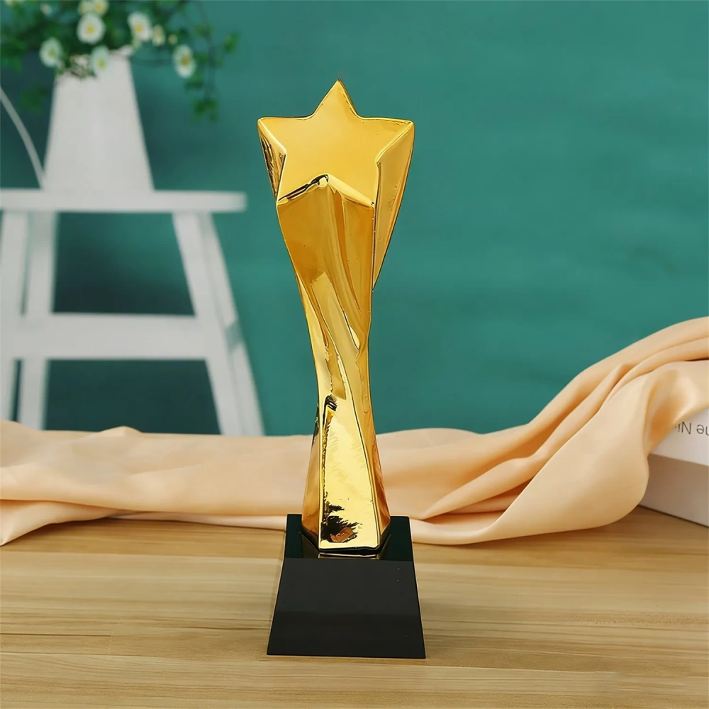 Majestic Gold Star Pillar Trophy - Wholesale