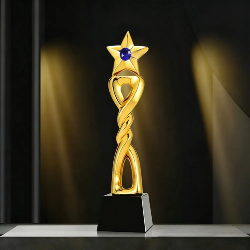 Blue Sapphire Star Gold Trophy Award - Bulk Order
