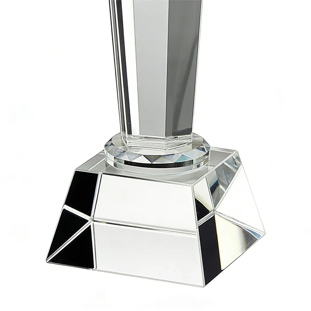 Diamond-Cut Optical Crystal Obelisk Award - Low MOQ
