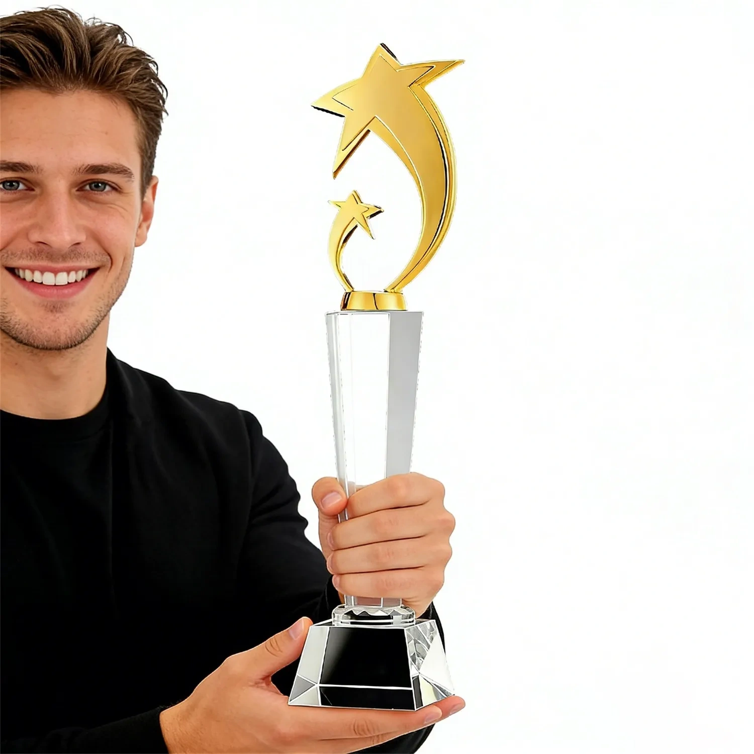Bulk Personalized Gold Star Trophy for Employee Excellence SmallOrders