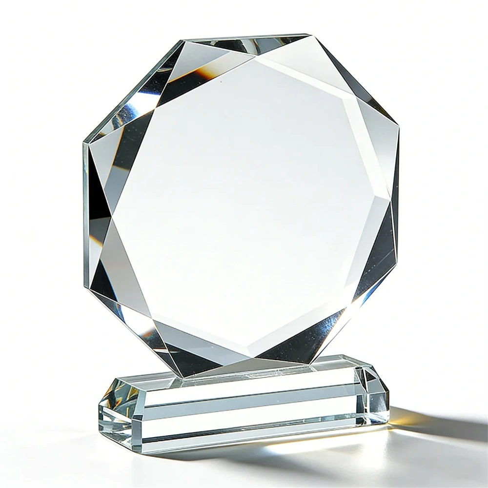 Regal Octagon Optical Crystal Award - Low MOQ