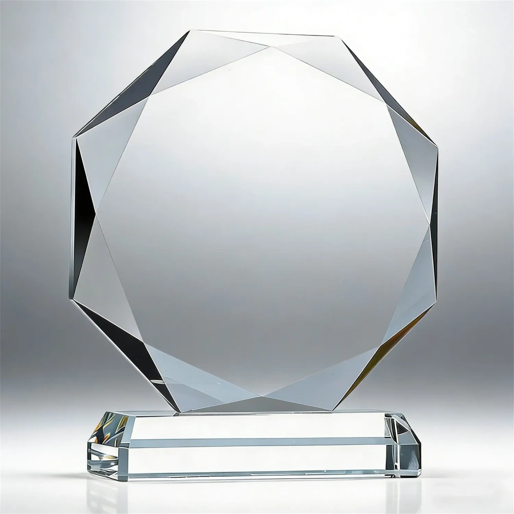 Regal Octagon Optical Crystal Award - Low MOQ
