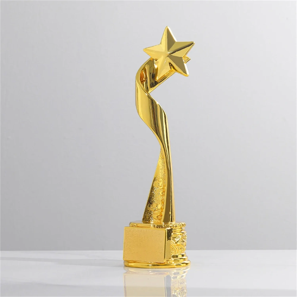 Majestic Golden Ribbon Star Trophy - Corporate Gift