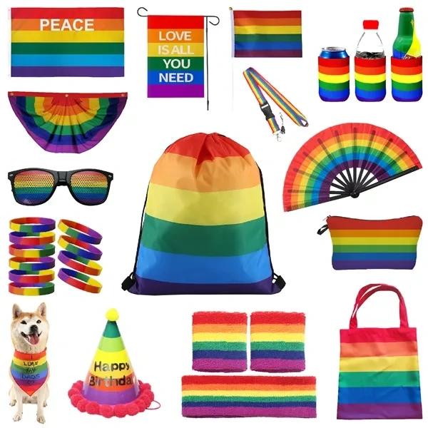 LGBTQ+ Pride Accessory Set -_Bulk Event Supply