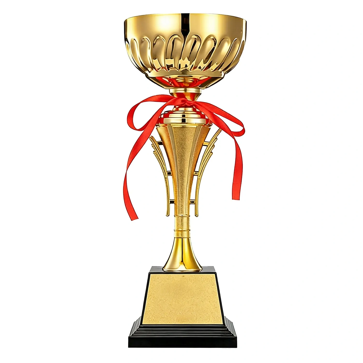Bulk Wholesale Classic Gold Trophy Cup with Red Ribbon for Sports by SmallOrders