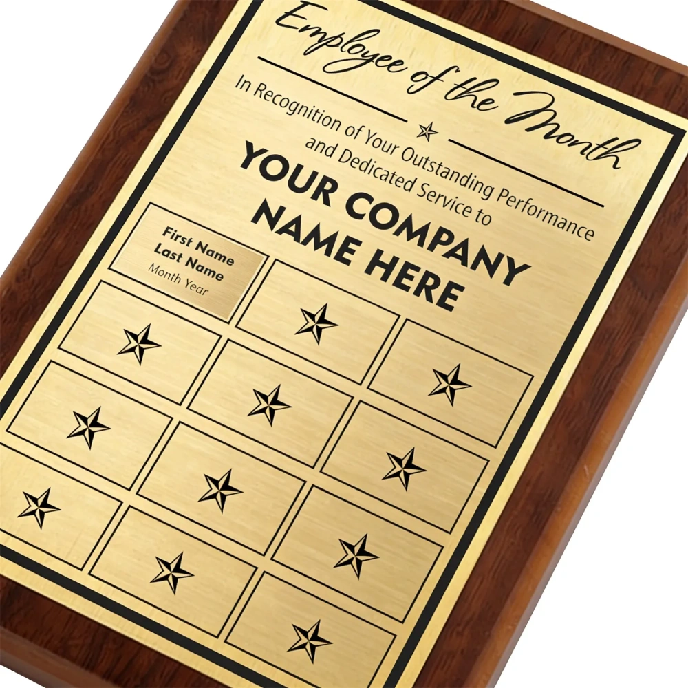 Star Performer Employee of the Month Trophy Plaque