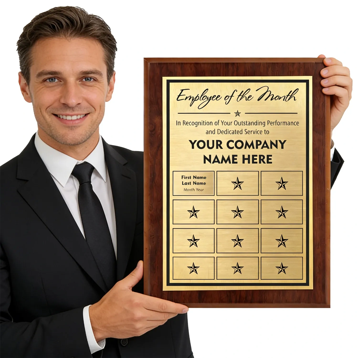 SmallOrders personalized perpetual recognition plaque for business milestones
