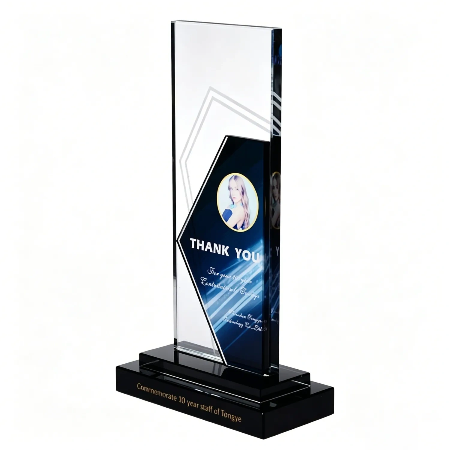 Bulk executive recognition gifts custom printed crystal trophies wholesale SmallOrder