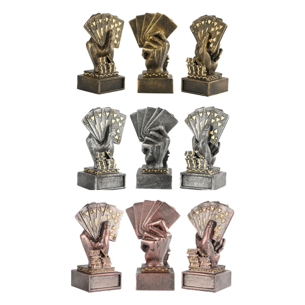 Bulk vintage bronze poker trophies for corporate team building gifts SmallOrders