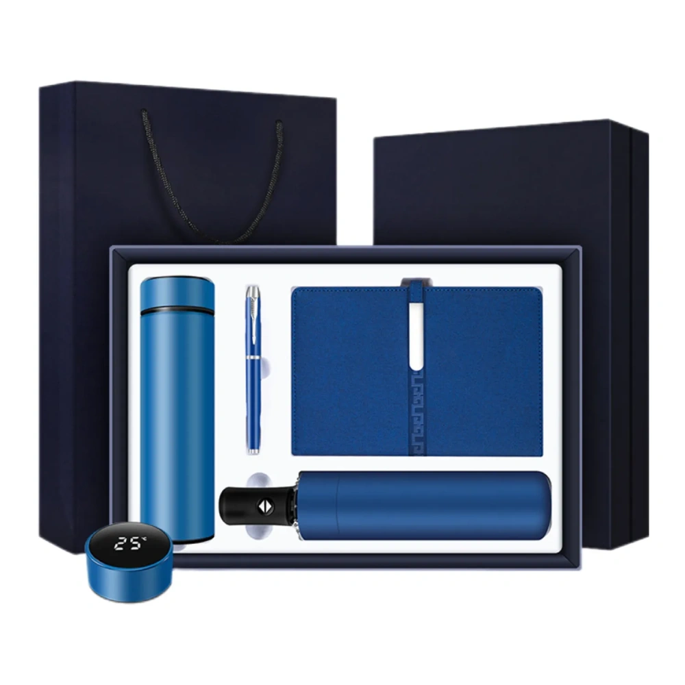 Deluxe 3-piece Business Notebook & Flask Set - Bulk Order