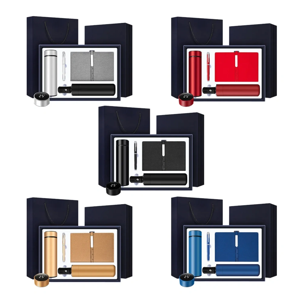 Deluxe 3-piece Business Notebook & Flask Set - Bulk Order