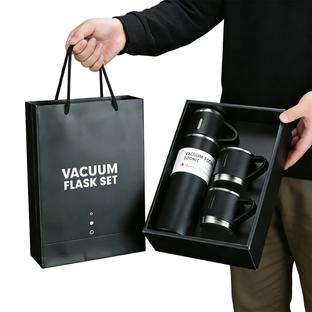 Stainless Steel Vacuum Flask & Cup Gift Set - Corporate Gift