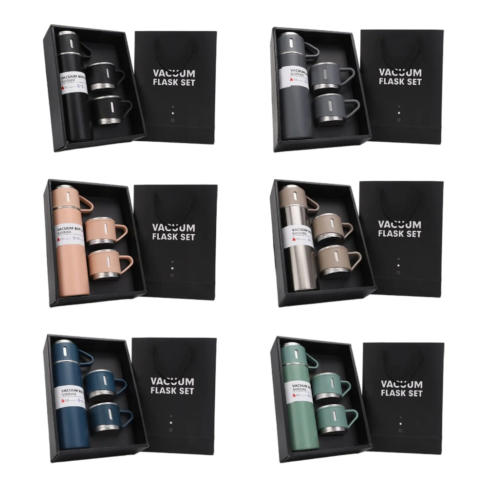 Stainless Steel Vacuum Flask & Cup Gift Set - Corporate Gift