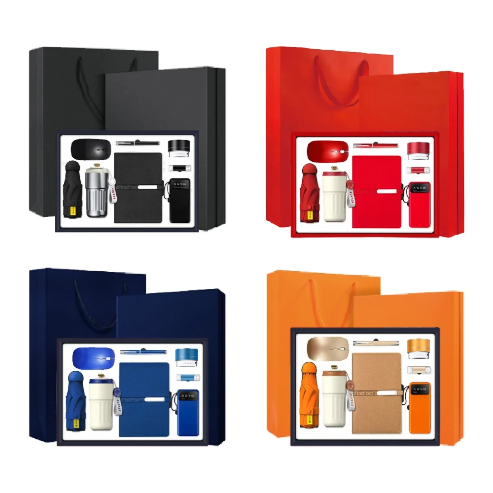 Premium Red 8-in-1 Corporate Executive Gift Set - Corporate Gift Set