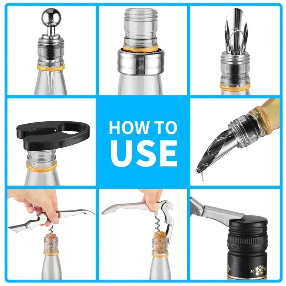 Professional 5-Piece Wine Accessory Set - Wholesale