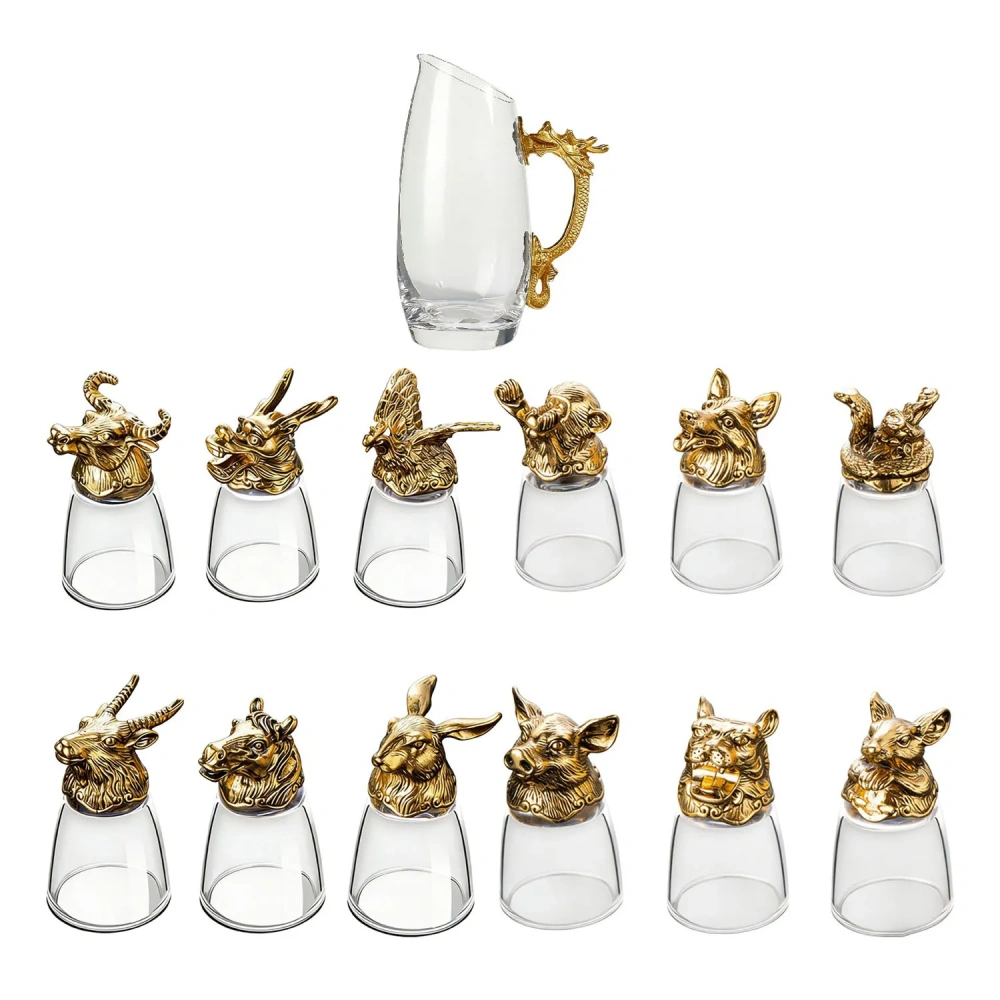 Luxury Chinese Zodiac Crystal Whiskey Glass Set - Low MOQ