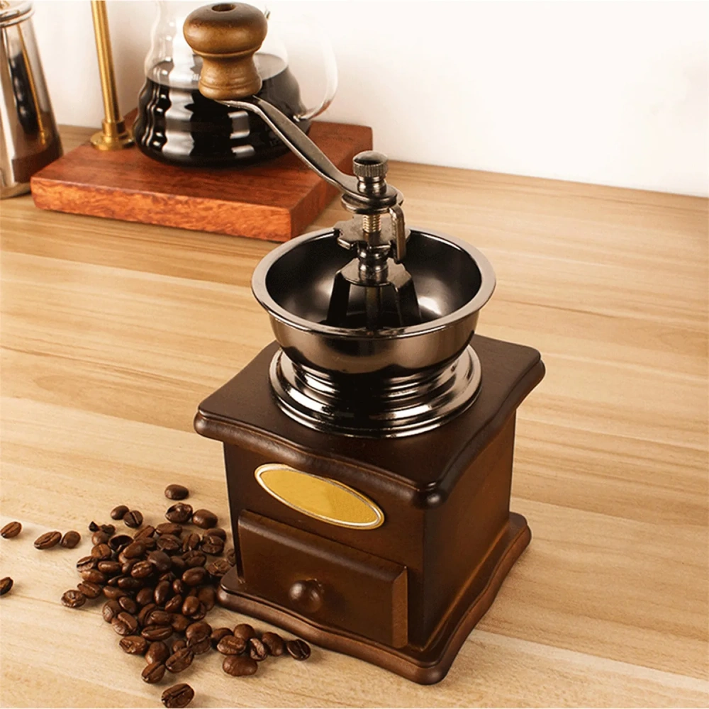 Vintage Manual Coffee Grinder & French Press Set - Customized