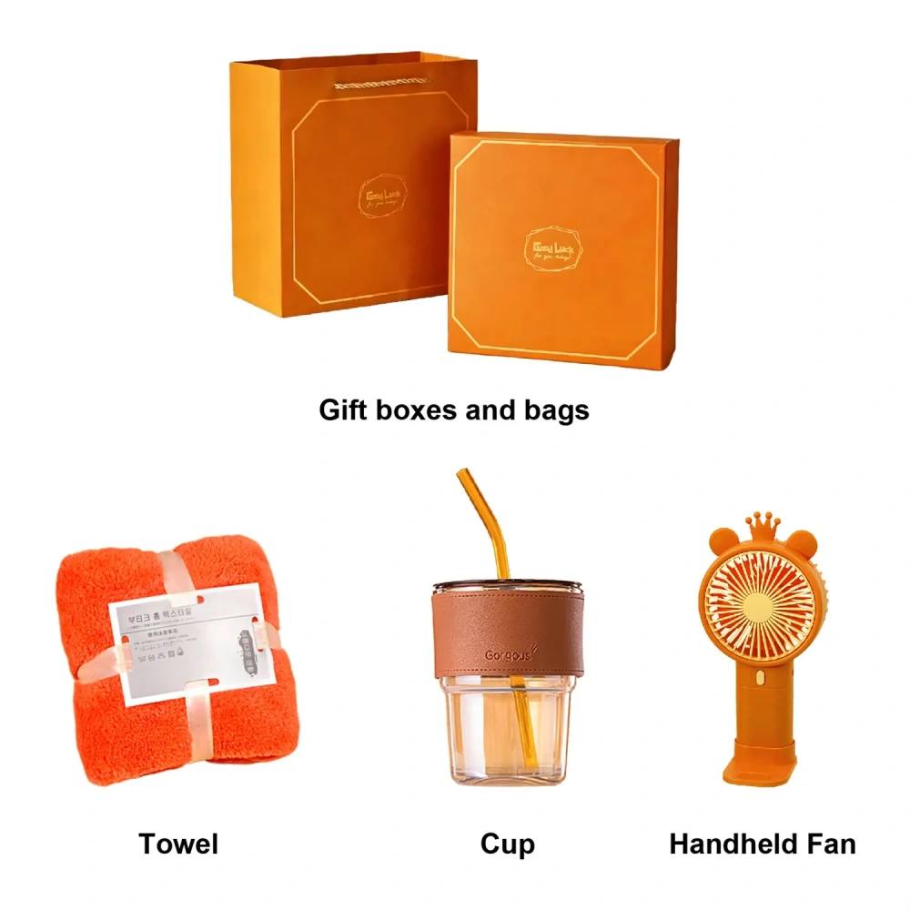 3-in-1 Eco-Friendly Glass Cup & Fan Gift Set - Wholesale