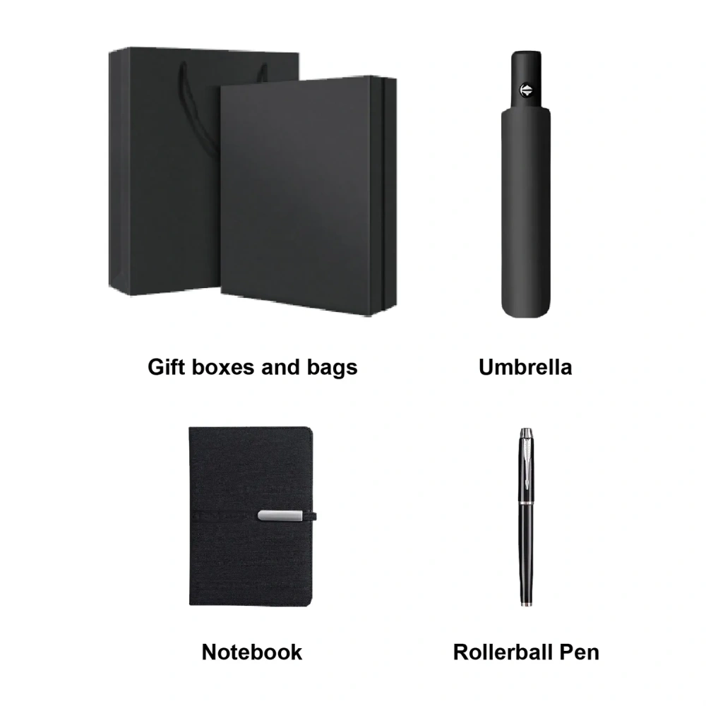 3-in-1 Customized Notebook, Pen & Umbrella Set - Wholesale