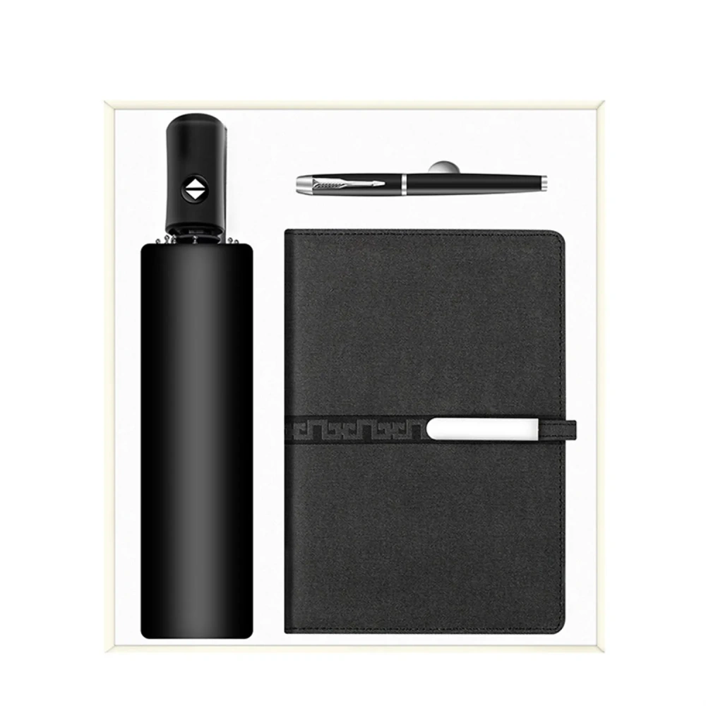 3-in-1 Customized Notebook, Pen & Umbrella Set - Wholesale