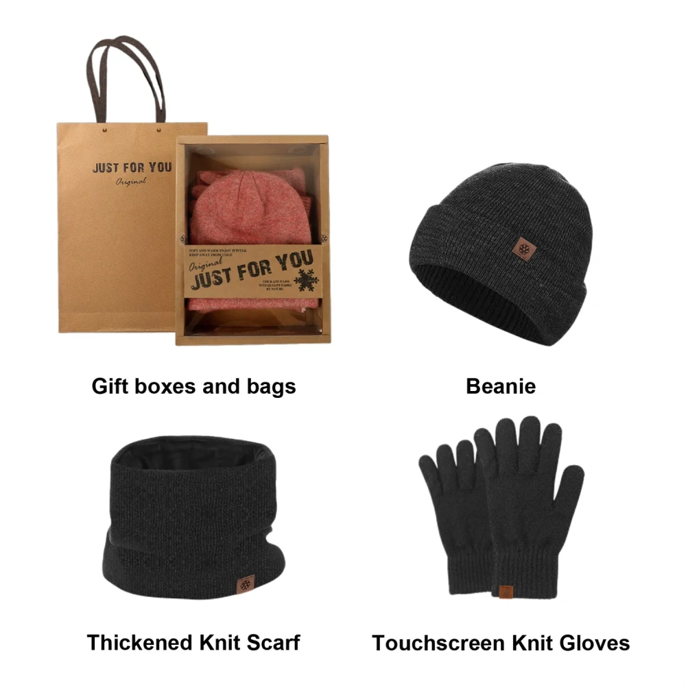 Winter 3-in-1 Cozy Knit Scarf, Beanie & Glove Set - Corporate