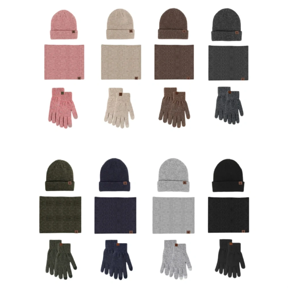 Winter 3-in-1 Cozy Knit Scarf, Beanie & Glove Set - Corporate