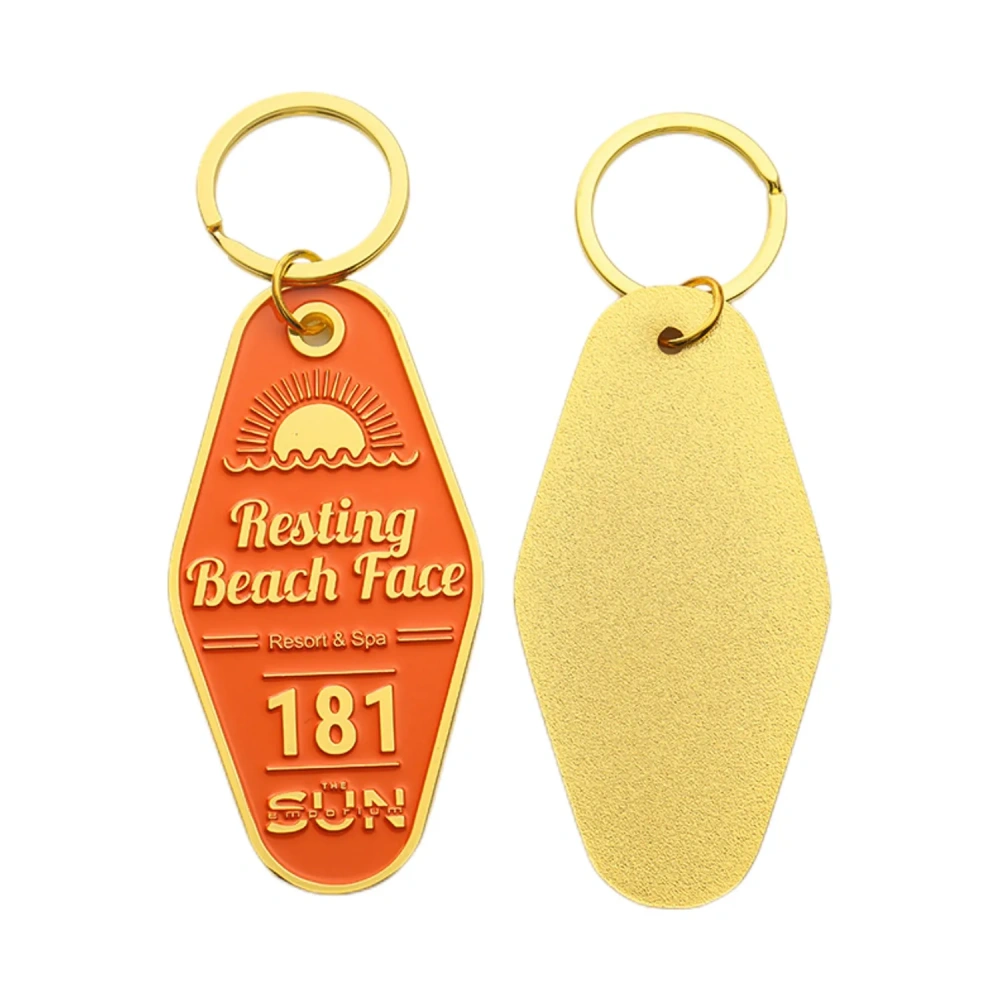 Vintage Retro Hotel Keychain - Bulk Customization