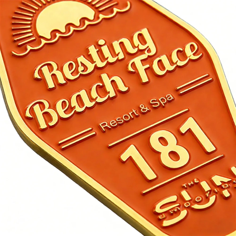 Vintage Retro Hotel Keychain - Bulk Customization