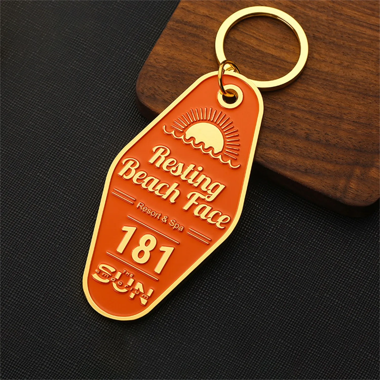 Vintage Retro Hotel Keychain - Bulk Customization