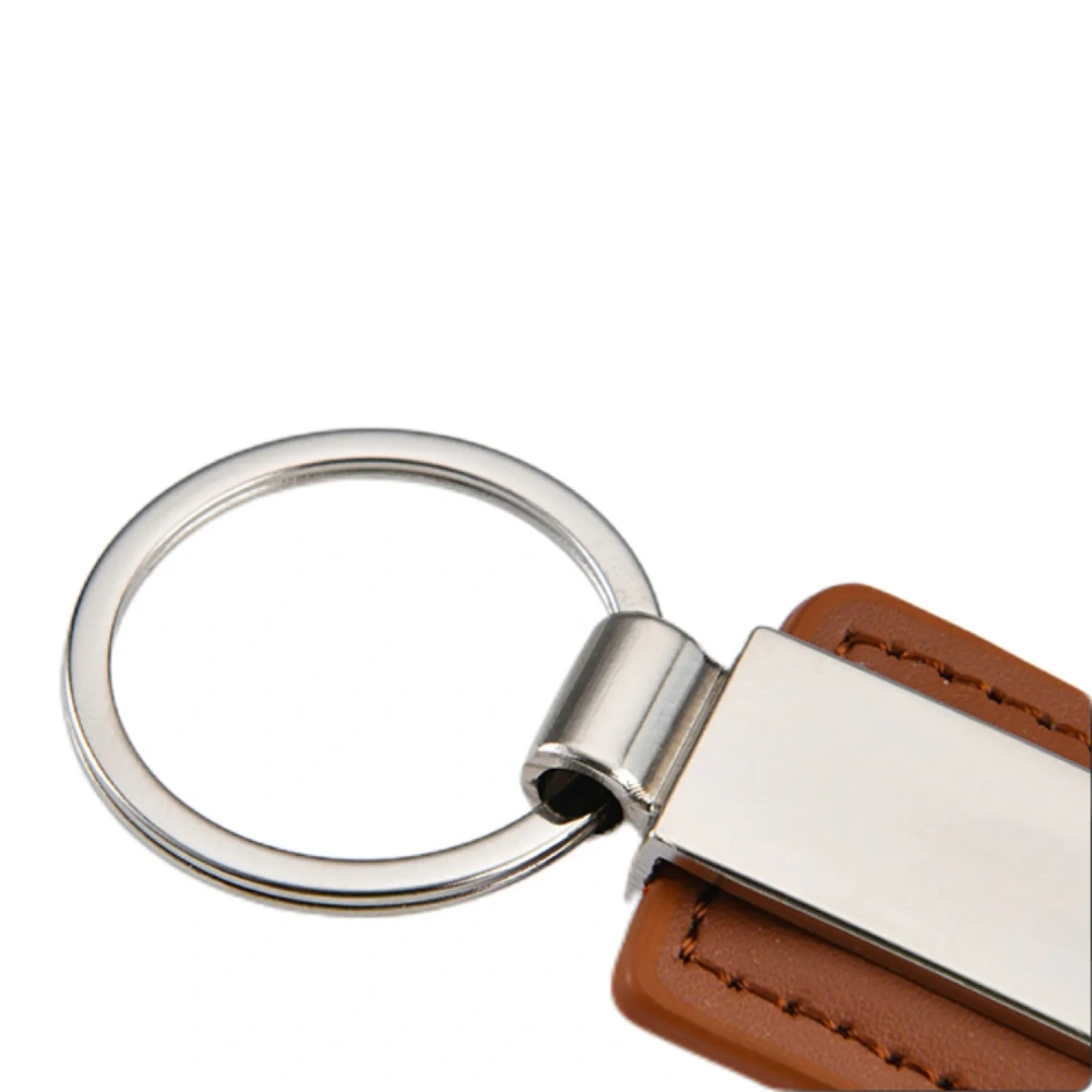 Branded Metal Leather Key Fob - Corporate Gift