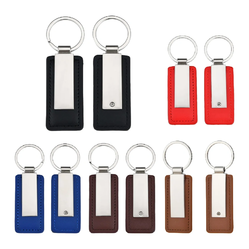 Branded Metal Leather Key Fob - Corporate Gift