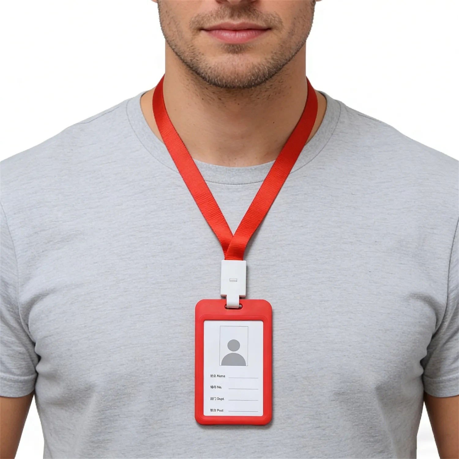 Custom Polyester Lanyard with Badge Holder - Low MOQ
