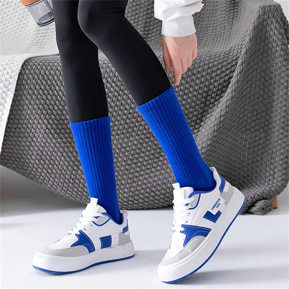 Solid Ribbed Crew Socks - Bulk Wholesale
