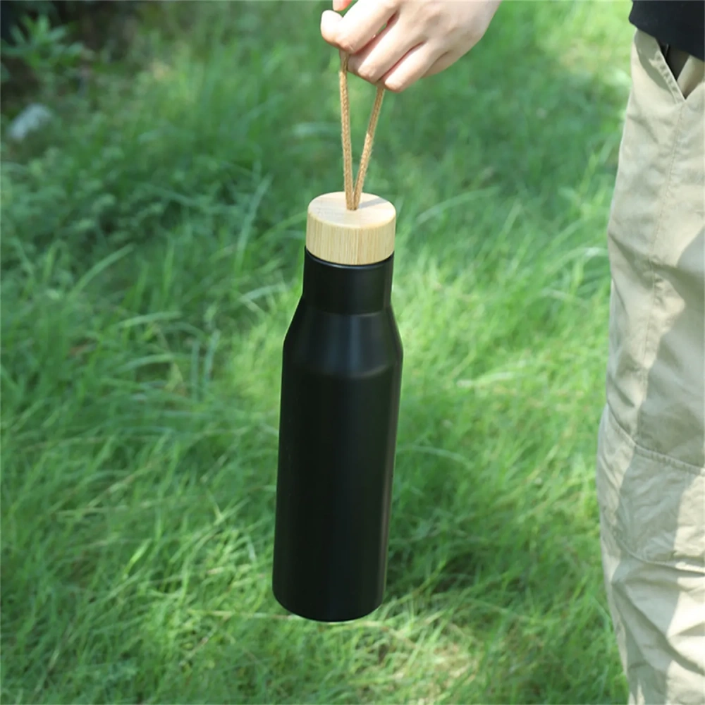 Sustainable Bamboo Lid SS Bottle - Eco-Friendly Gift