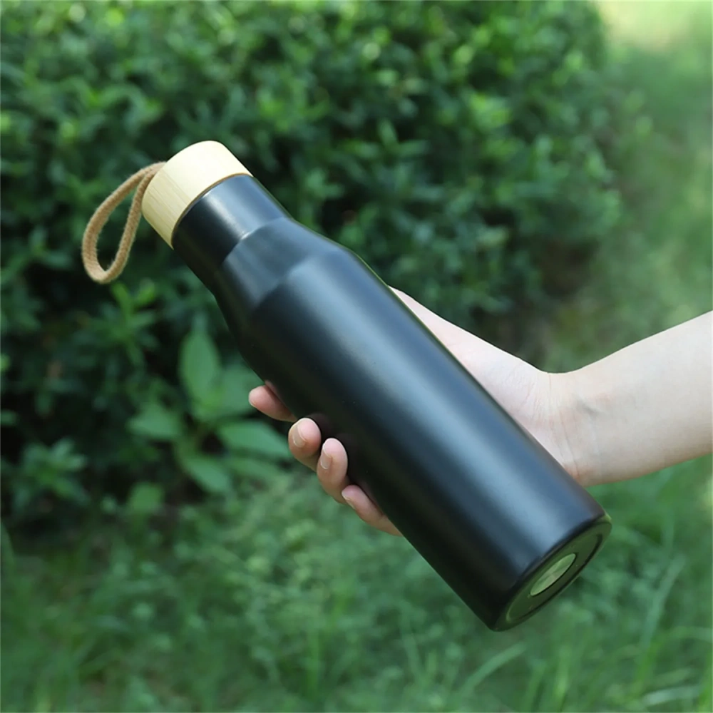 Sustainable Bamboo Lid SS Bottle - Eco-Friendly Gift