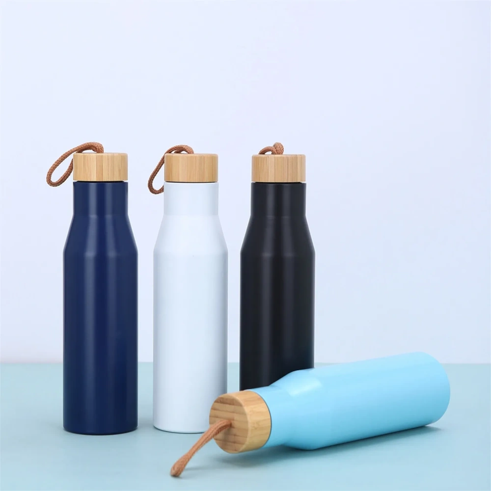 Sustainable Bamboo Lid SS Bottle - Eco-Friendly Gift