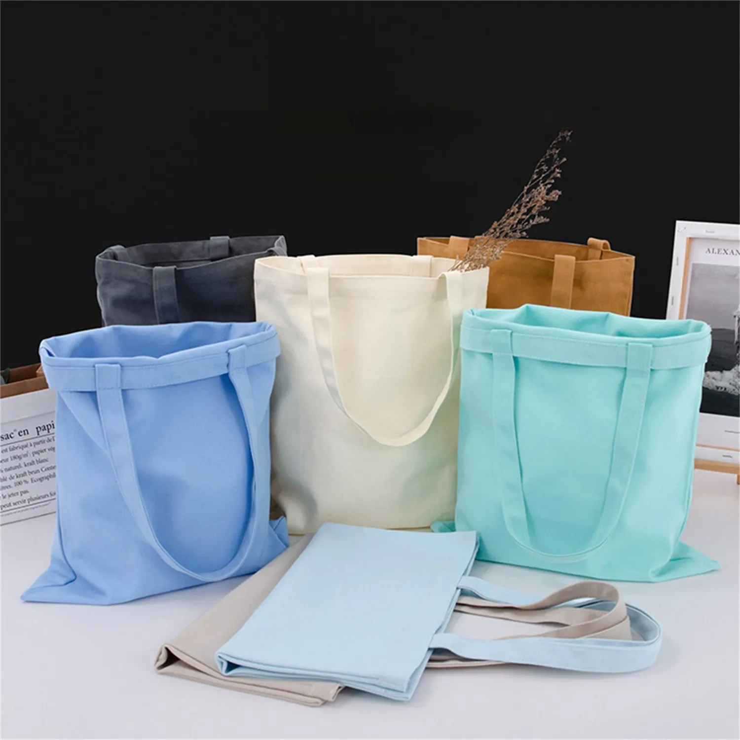 Natural Cotton Canvas Tote Bag - Custom Logo