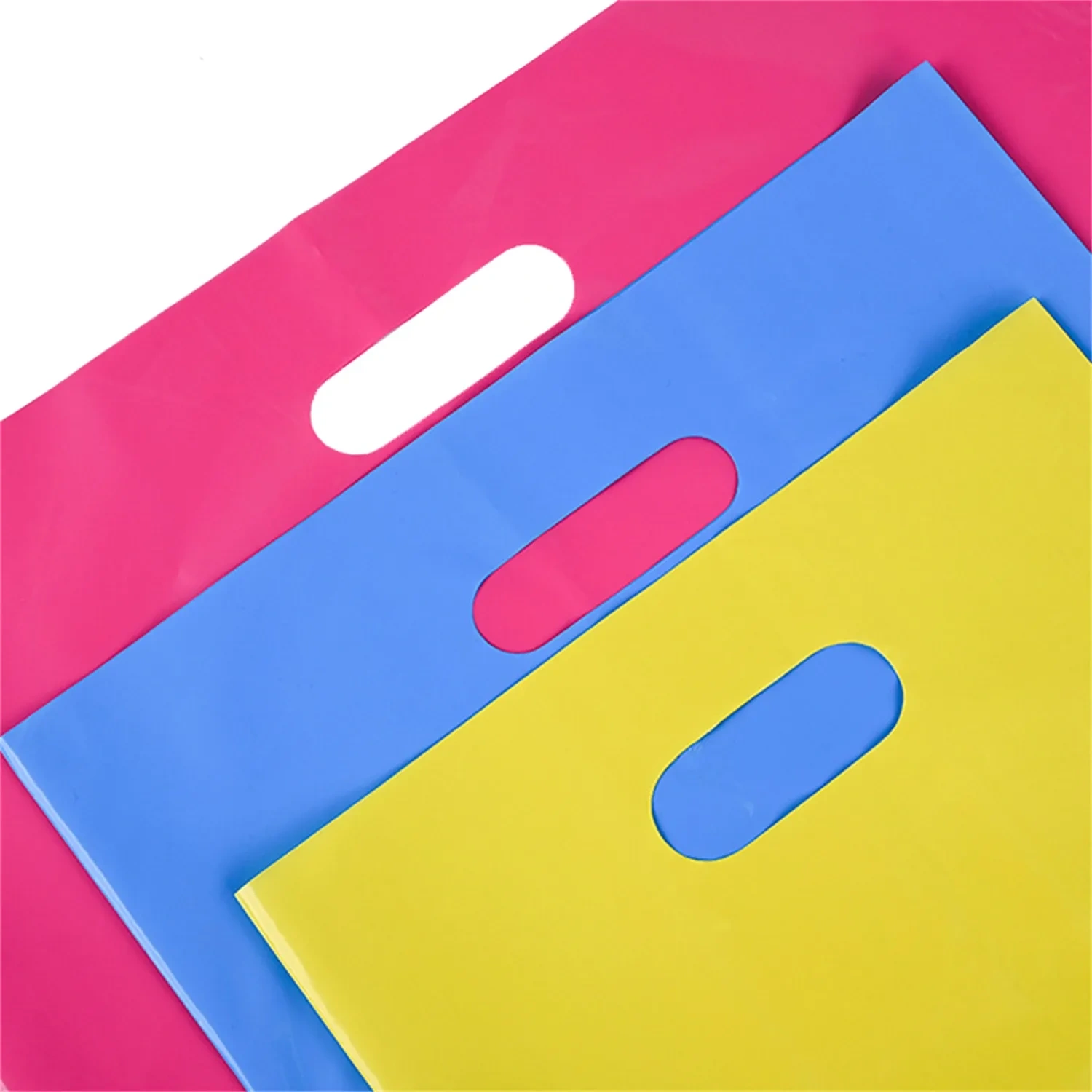 Plain Die-Cut Handle Plastic Bags - Bulk Order