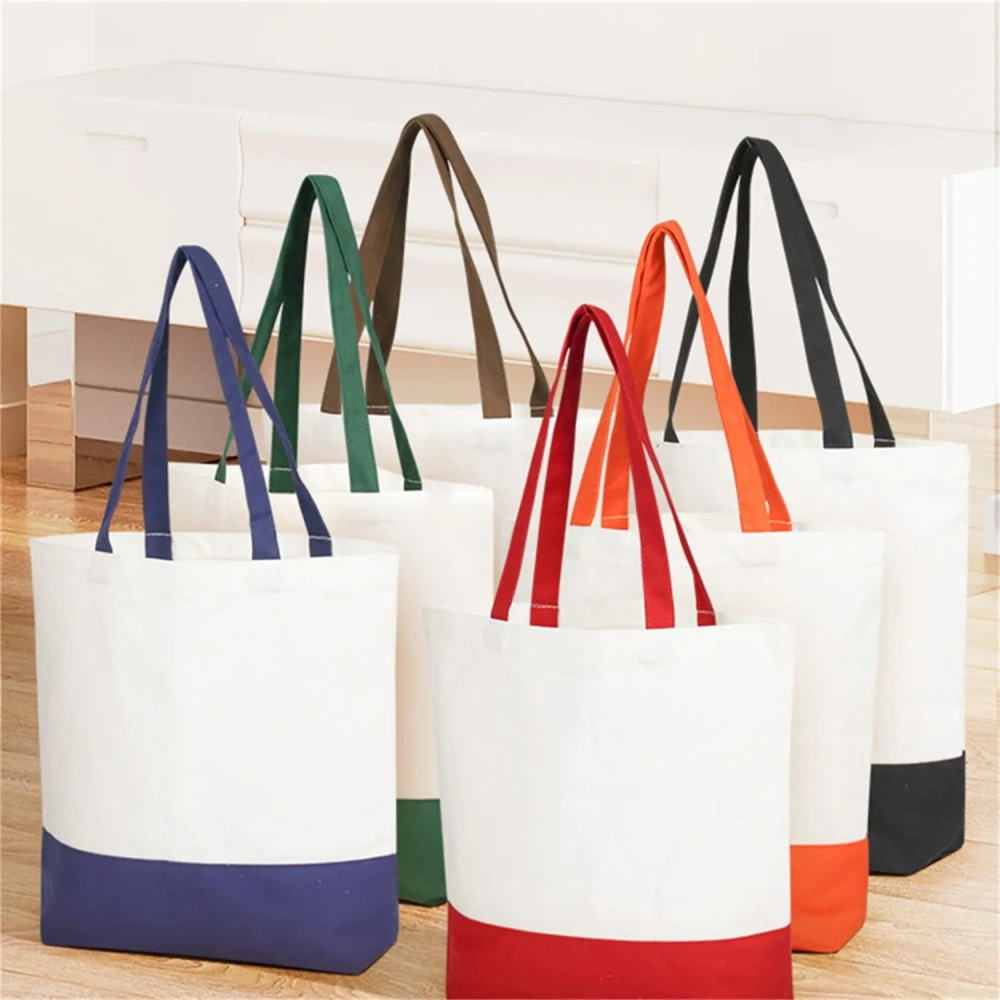 Two-Tone Cotton Canvas Totes - Customized
