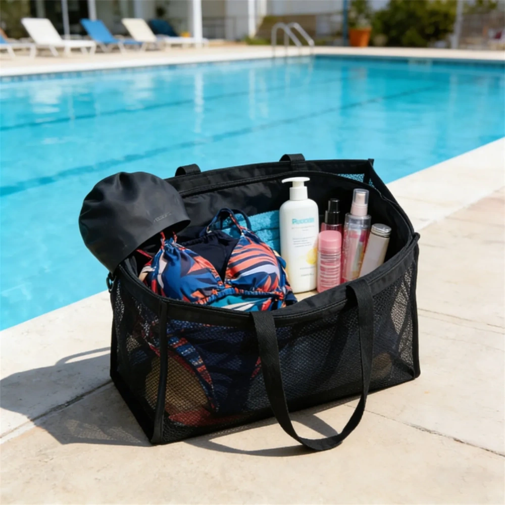 Plain Quick-Dry Mesh Tote Bags - Wholesale