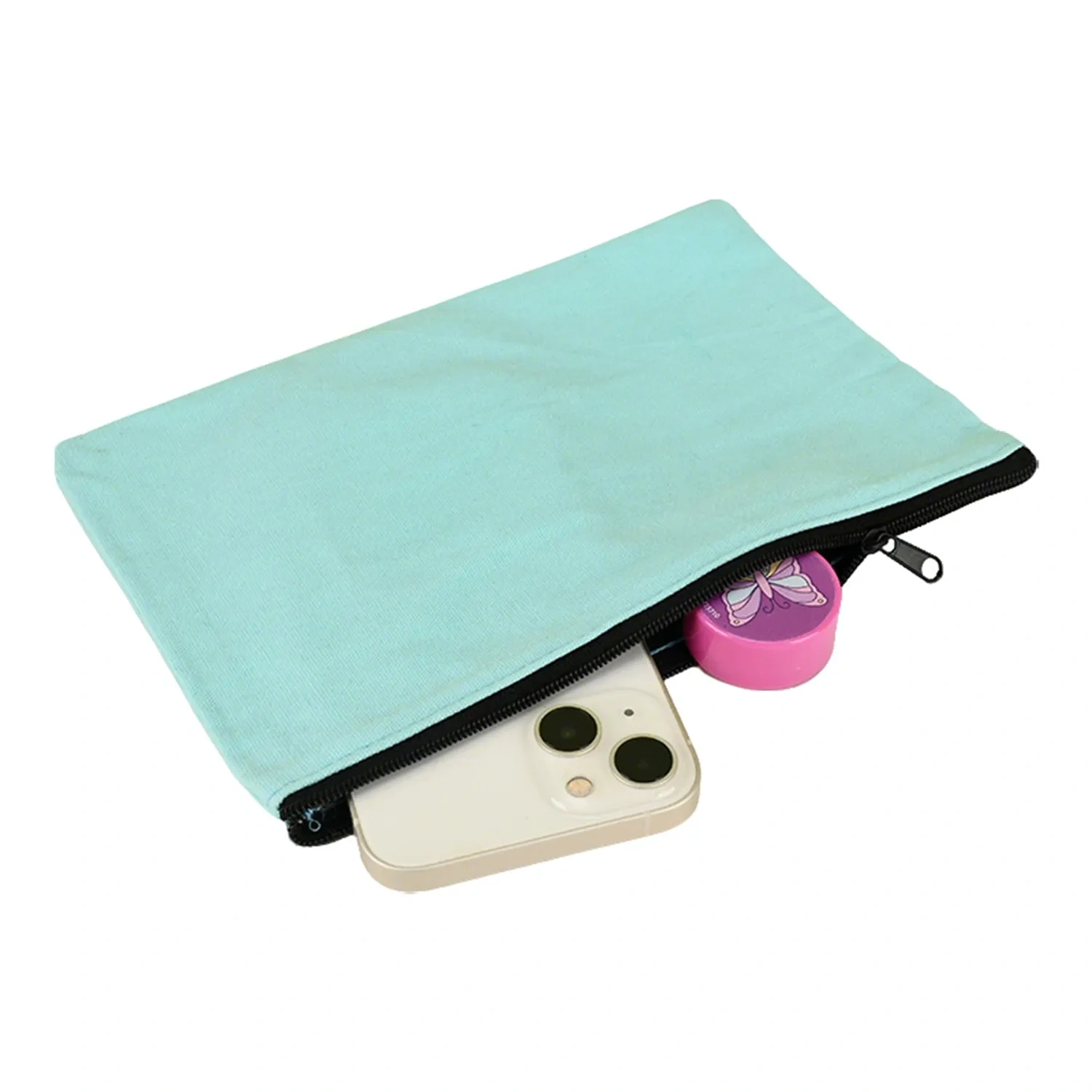 Plain Canvas Zipper Pouch - Low MOQ Wholesale