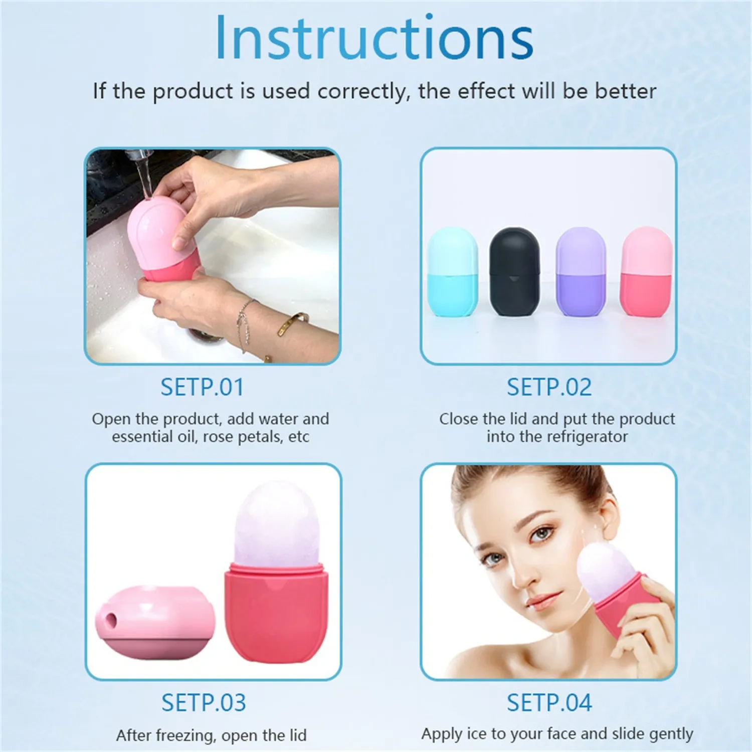 Silicone Facial Ice Roller - Beauty Brand Bulk