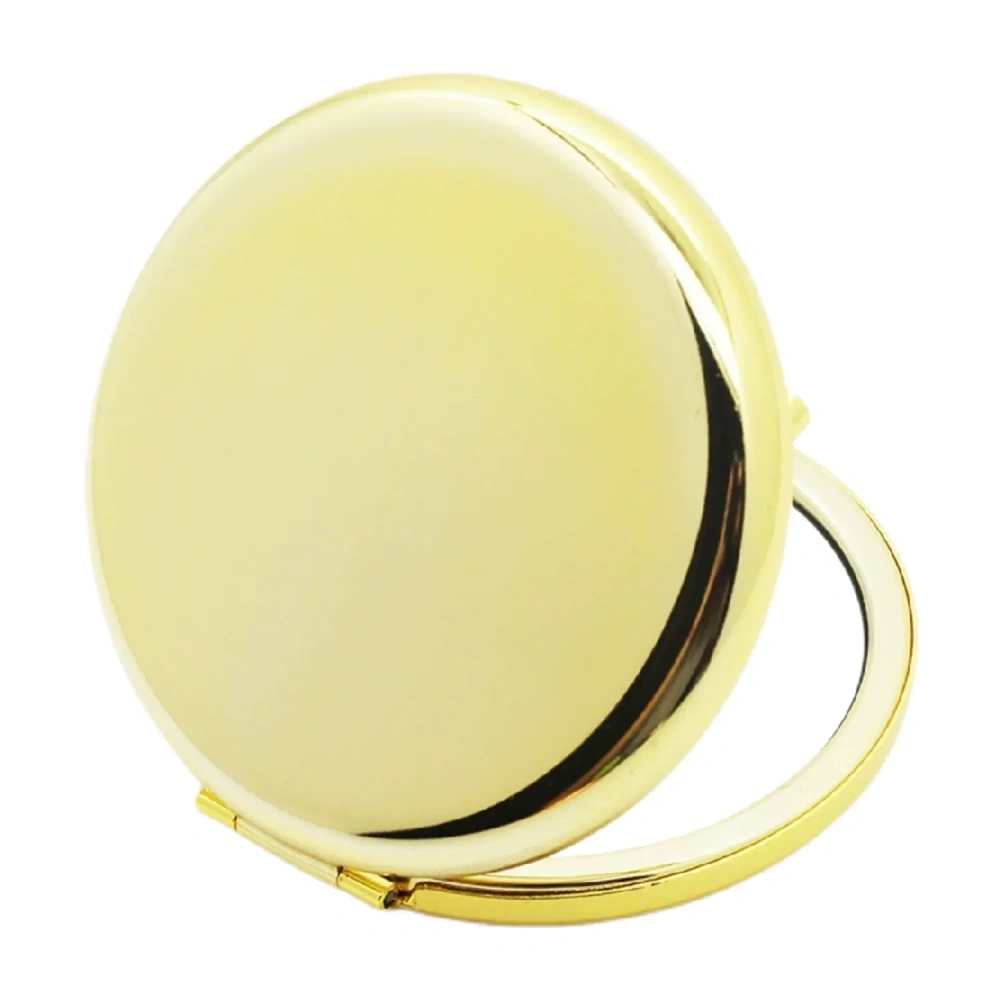 Gold Metal Compact Mirror - Premium Personalized