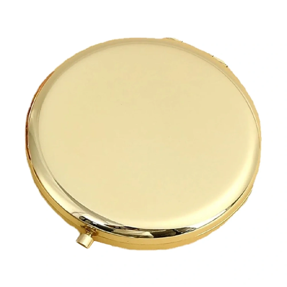 Gold Metal Compact Mirror - Premium Personalized