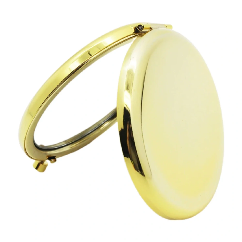 Gold Metal Compact Mirror - Premium Personalized